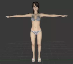 Asian Bikini Girl 3D model