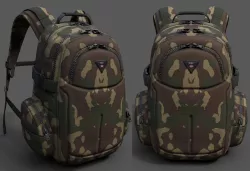 Backpack human military combat soldier armor Generic  Low-poly  3D model
