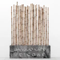 Bamboo decor fundament 3D model