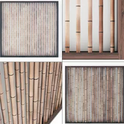Bamboo decor wall n8 3D model