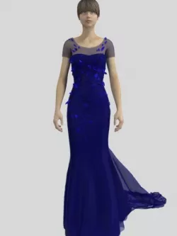 Blue Dress 3D model