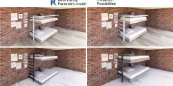 Bunk bed - Revit Family full parametric model 3D model