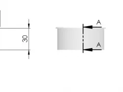 Cablehole filler for 65 mm hole
