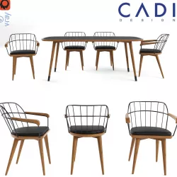Cadi Design  Casur Table Chair 3D model