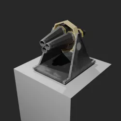 Cannon pack Low-poly  3D model