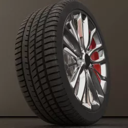 Car wheel 3D model