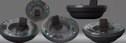 cartoon Console Desk 3D model