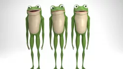 Cartoon frog 3D model