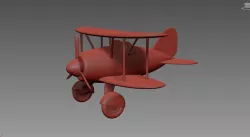cartoon plane 3D model
