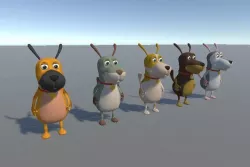 Cartoon Style Dog Model Low-poly  3D model