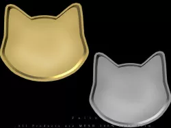Cat Face Tray Low-poly  3D model