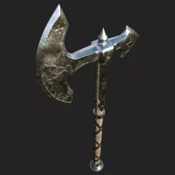 Celtic War Axe Low-poly  3D model