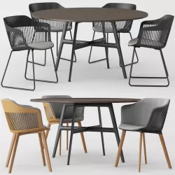 Chair DEDON AIIR and Table DEDON SEAX 3D model