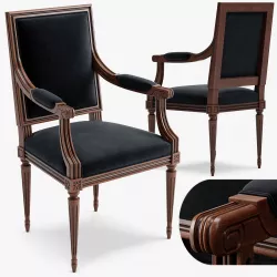 Chair Louis XVI A Low-poly  3D model