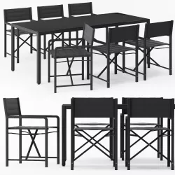 Chair MANUTTI CROSS and Table MANUTTI QUARTO 3D model