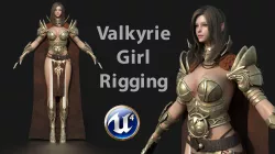 Character - Valkyrie Warrior Girl Rigging Unreal Low-poly  3D model