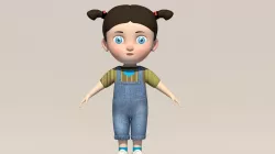 chartoonic cute girl  3D model