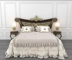 Classic Carved Bed 3D model
