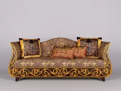 classic sofa Moroccan style Low-poly  3D model