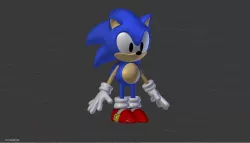 CLASSIC SONIC - FULL RIGGED - GABOKAR 3D model