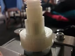 Customizable coupling with a keyed shaft for fitting an M8 motor shaft into trolley wheel