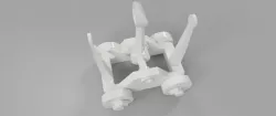 Da Vinci Catapult No Screw Toy Low-poly  3D model