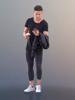 Dan 10476 - Standing Casual Man Low-poly  3D model