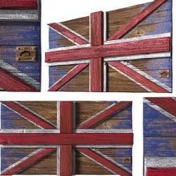 Decorative panel British flag The loft-style 3D model