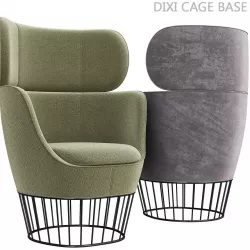 Dixi cage base high back staement chair 3d model Low-poly  3D model