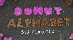 Donut Alphabet 3d Models 3D model