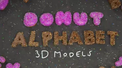 Donut Alphabet 3d Models 3D model