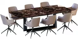 Dragon Keramik Table Wendy Chair by Cattelan Italia 3D model