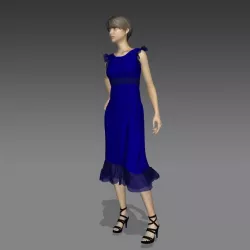 Dress Blue  3D model