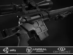 DVL-10 M1 Diversant and NF ATACR 7-35x56 Low-poly  3D model
