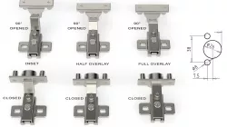 European Cabinet Hinge-Mini Hinge 3D model