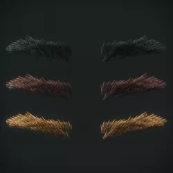 Eyebrows Low Poly 10 Low-poly  3D model