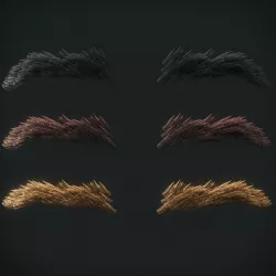 Eyebrows Low Poly 12 Low-poly  3D model