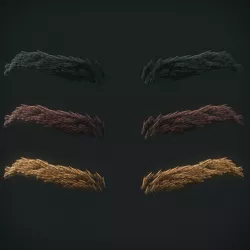 Eyebrows Low Poly 13 Low-poly  3D model