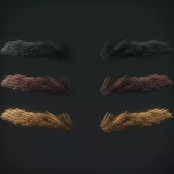 Eyebrows Low Poly 2 Low-poly  3D model