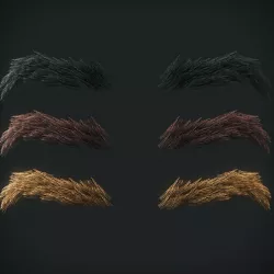 Eyebrows Low Poly 3 Low-poly  3D model
