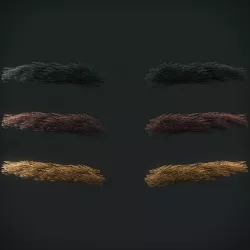 Eyebrows Low Poly 4 Low-poly  3D model