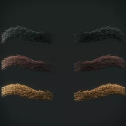 Eyebrows Low Poly 5 Low-poly  3D model