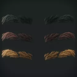 Eyebrows Low Poly 6 3D model