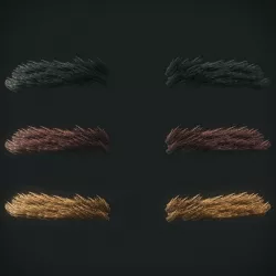 Eyebrows Low Poly 9 Low-poly  3D model