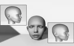 Female head 3D model
