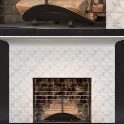 Fireplace and firewood 3D model