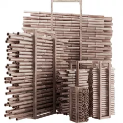 Firewood bamboo 3D model