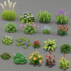 Flower Low Poly Collection 