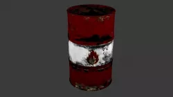 Fuel Barrel Low-poly  3D model