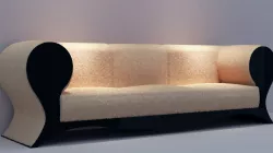 fur sofa 3D model